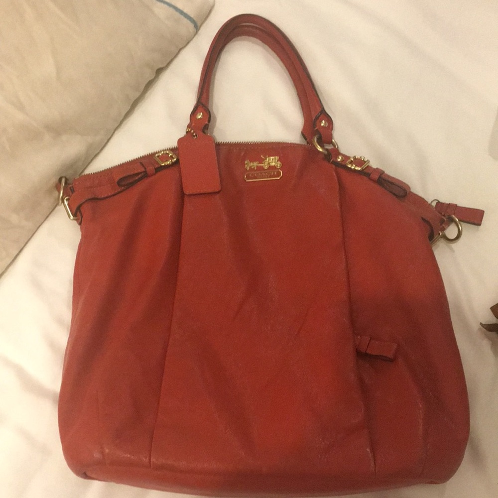 Coach orange bag (no long strap)